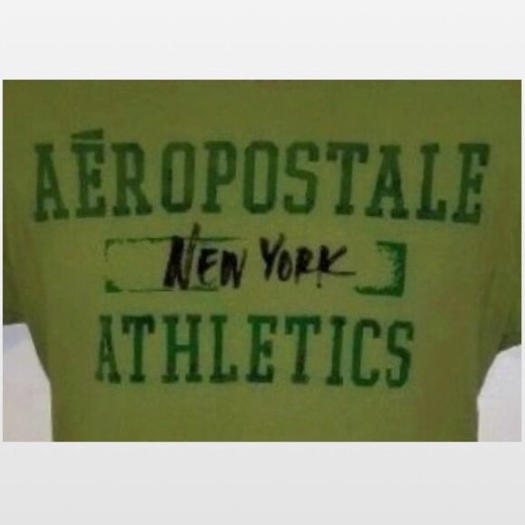  Vintage Aeropostale Mens Small Green Cotton T Shirt Top VTG - Picture 2 of 4